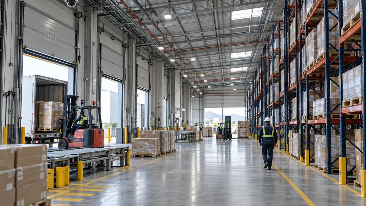 Almacén industrial con cobertura de red y videovigilancia