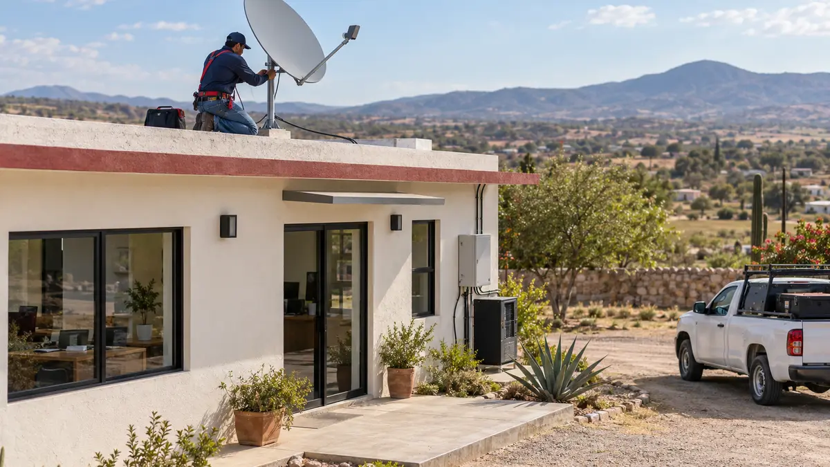 Instalación de conectividad para una sucursal en ubicación remota